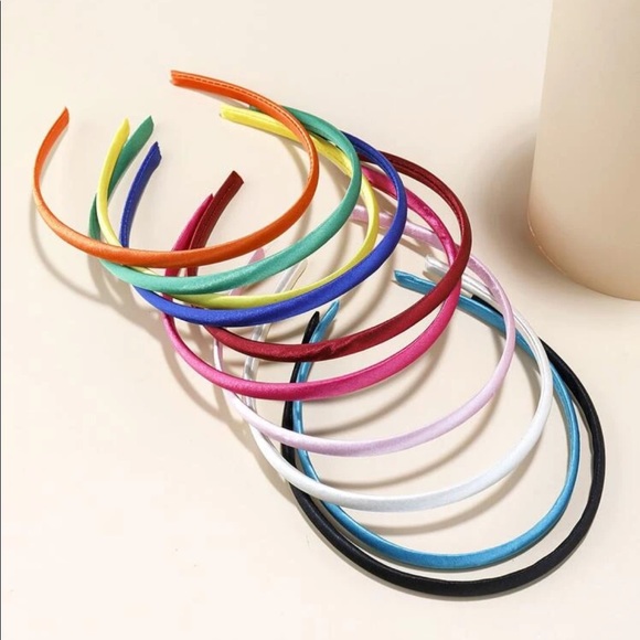 Accessories - 10pc Multicolored Solid Headband Set NWT